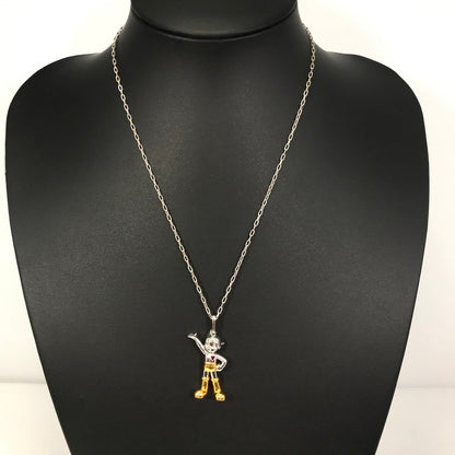 【中古品】【メンズ】 AMBUSH アンブッシュ × 鉄腕アトム コラボ ASTRO BOY NECKLACE SILVER GOLD アストロ ボーイ ネックレス アクセサリー 192-260818-rt-24-tag カラー：シルバー/ゴールド 万代Net店