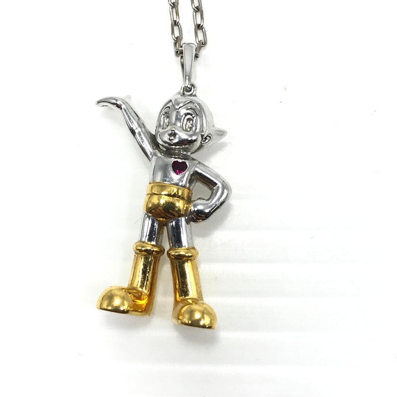 【中古品】【メンズ】 AMBUSH アンブッシュ × 鉄腕アトム コラボ ASTRO BOY NECKLACE SILVER GOLD アストロ ボーイ ネックレス アクセサリー 192-260818-rt-24-tag カラー：シルバー/ゴールド 万代Net店