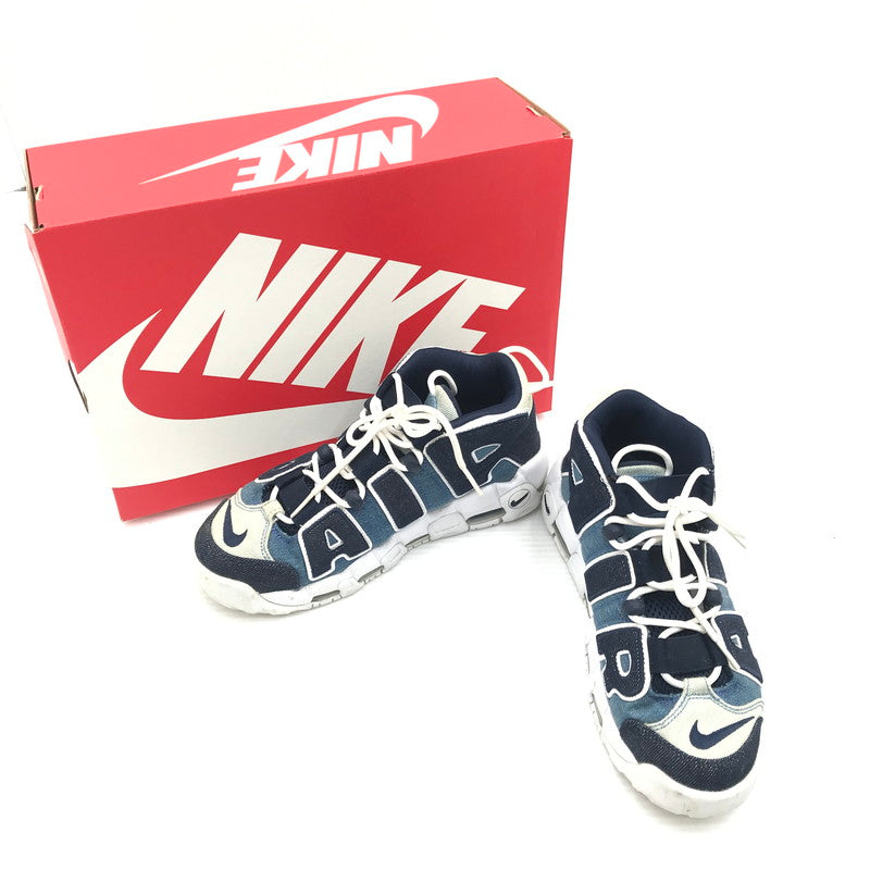 【中古品】【メンズ】 NIKE ナイキ AIR MORE UPTEMPO DENIM スニーカー CJ6125-100 エア モア アップテンポ スニーカー 靴 166-260815-rt-21-tagh サイズ：24.5ｃｍ US6.5 カラー：WHITE/OBSIDIAN-TOTAL ORANGE 万代Net店
