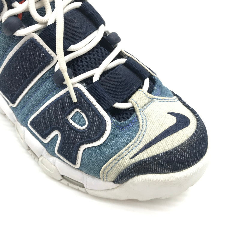 【中古品】【メンズ】 NIKE ナイキ AIR MORE UPTEMPO DENIM スニーカー CJ6125-100 エア モア アップテンポ スニーカー 靴 166-260815-rt-21-tagh サイズ：24.5ｃｍ US6.5 カラー：WHITE/OBSIDIAN-TOTAL ORANGE 万代Net店