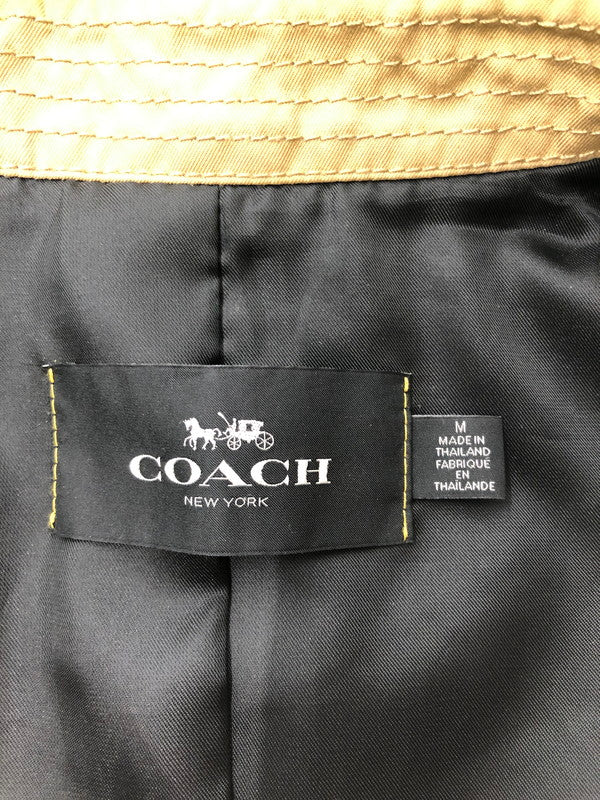 【中古品】【メンズ】 COACH コーチ TRENCH COAT F33778 トレンチ コート アウター 141-260815-rt-20-tagh サイズ：M カラー：ベージュ 万代Net店