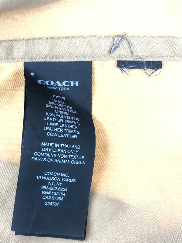 【中古品】【メンズ】 COACH コーチ TRENCH COAT F33778 トレンチ コート アウター 141-260815-rt-20-tagh サイズ：M カラー：ベージュ 万代Net店