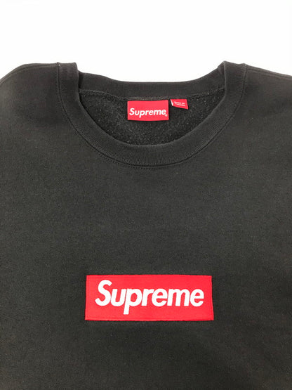 【中古品】【メンズ】 SUPREME シュプリーム BOX LOGO CREWNECK SWEATSHIRT BLACK ボックス ロゴ クルーネック スウェット シャツ トレーナー 149-260829-rt-59-tagh サイズ：XXL カラー：ブラック 万代Net店