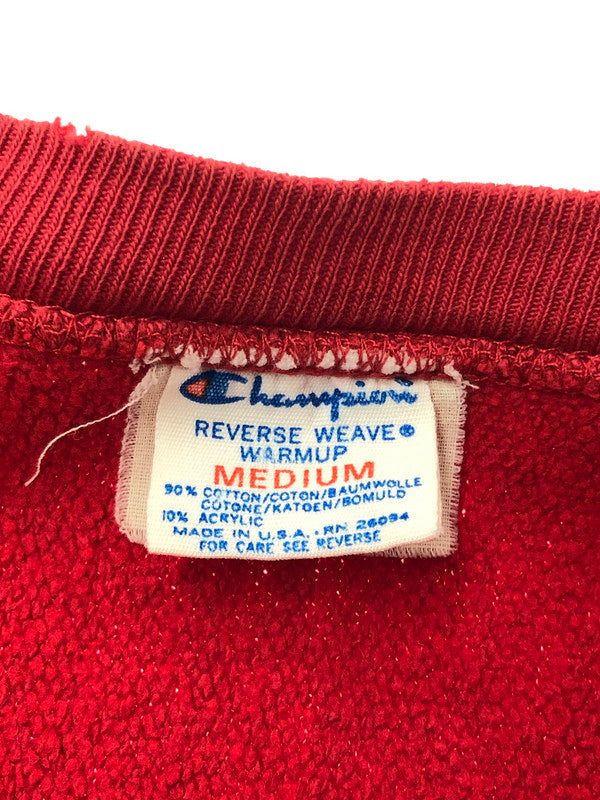 【現状渡し品】【メンズ】 CHAMPION チャンピオン REVERSE WEAVE 80's SWEATSHIRT USA製 トリコタグ中期-後期 リバース ウィーブ スウェットシャツ トレーナー トップス 146-260815-rt-03-tagh サイズ：M カラー：レッド 万代Net店