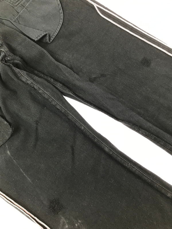 【中古品】【メンズ】 HYSTERIC GLAMOUR ヒステリックグラマー STUDDED DISTRESSED AND REPAIRED STRAIGHT-LEG DENIM JEANS BLACK 0243AP16 151-260814-rt-36-tagh サイズ：W31 L32 カラー：ブラック 万代Net店