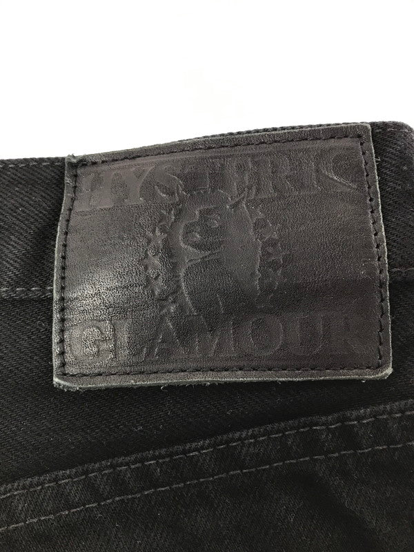 【中古品】【メンズ】 HYSTERIC GLAMOUR ヒステリックグラマー STUDDED DISTRESSED AND REPAIRED STRAIGHT-LEG DENIM JEANS BLACK 0243AP16 151-260814-rt-36-tagh サイズ：W31 L32 カラー：ブラック 万代Net店