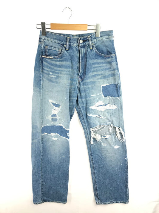 【中古品】【メンズ】 HYSTERIC GLAMOUR ヒステリックグラマー STUDDED DISTRESSED TH REMAKE STRAIGHT DENIM 02221AP06 デニム パンツ ジーンズ ボトムス 151-260814-rt-39-tagh サイズ：W28 L32 カラー：インディゴ 万代Net店