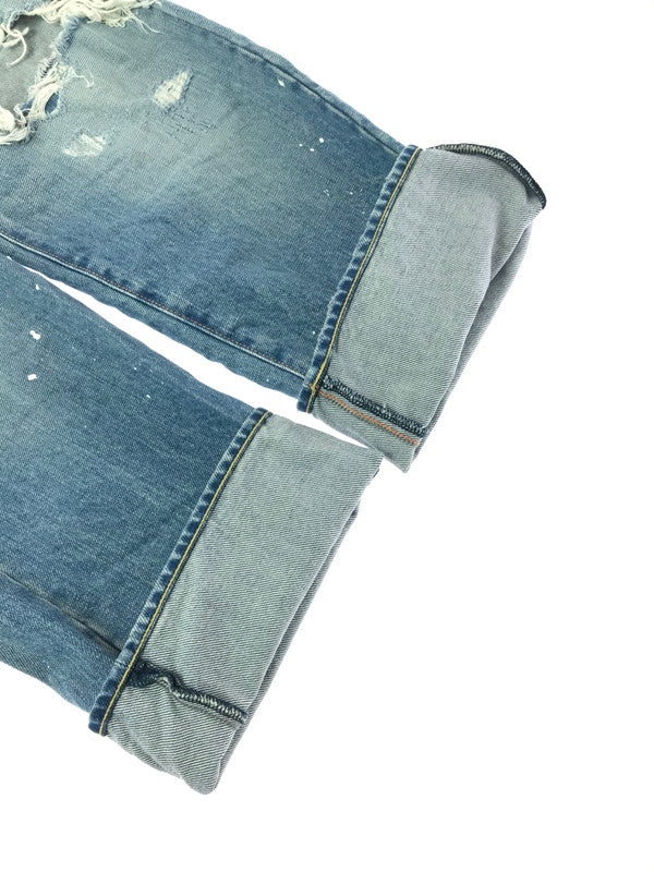 【中古品】【メンズ】 HYSTERIC GLAMOUR ヒステリックグラマー STUDDED DISTRESSED TH REMAKE STRAIGHT DENIM 02221AP06 デニム パンツ ジーンズ ボトムス 151-260814-rt-39-tagh サイズ：W28 L32 カラー：インディゴ 万代Net店