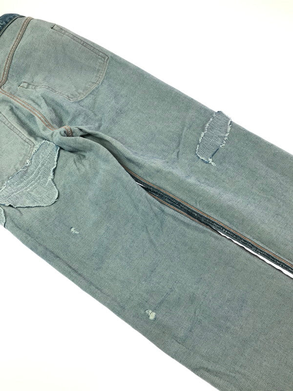 【中古品】【メンズ】 HYSTERIC GLAMOUR ヒステリックグラマー STUDDED DISTRESSED TH REMAKE STRAIGHT DENIM 02221AP06 デニム パンツ ジーンズ ボトムス 151-260814-rt-39-tagh サイズ：W28 L32 カラー：インディゴ 万代Net店