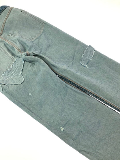 【中古品】【メンズ】 HYSTERIC GLAMOUR ヒステリックグラマー STUDDED DISTRESSED TH REMAKE STRAIGHT DENIM 02221AP06 デニム パンツ ジーンズ ボトムス 151-260814-rt-39-tagh サイズ：W28 L32 カラー：インディゴ 万代Net店