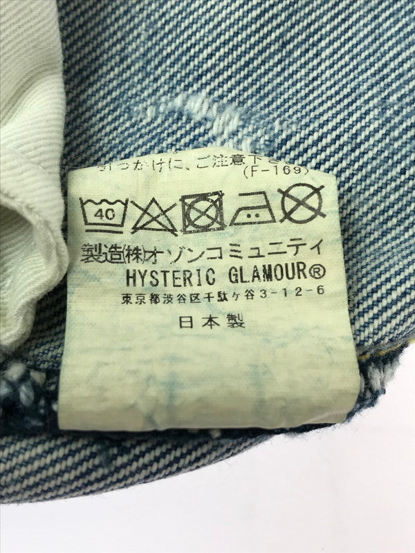 【中古品】【メンズ】 HYSTERIC GLAMOUR ヒステリックグラマー STUDDED DISTRESSED TH REMAKE STRAIGHT DENIM 02221AP06 デニム パンツ ジーンズ ボトムス 151-260814-rt-39-tagh サイズ：W28 L32 カラー：インディゴ 万代Net店