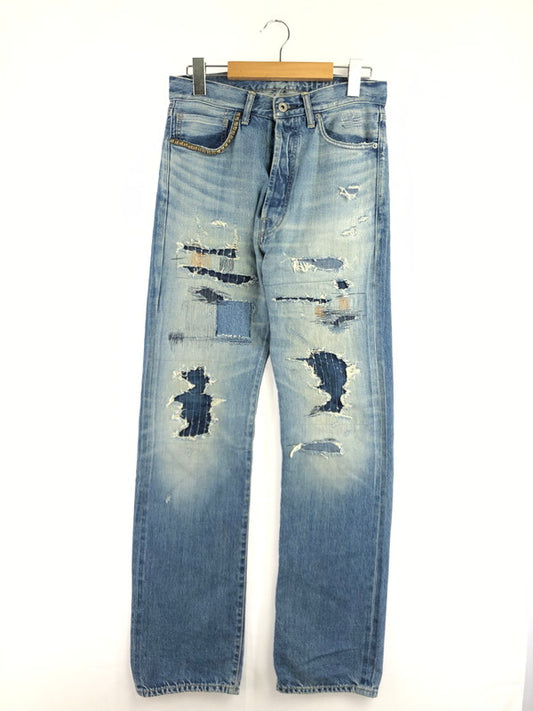 【中古品】【メンズ】 HYSTERIC GLAMOUR ヒステリックグラマー TP DISTRESSED STRAIGHT DENIM JEANS 02213AP06 ストレート デニム パンツ ジーンズ 151-260816-rt-27-tagh サイズ：W28 カラー：インディゴ 万代Net店
