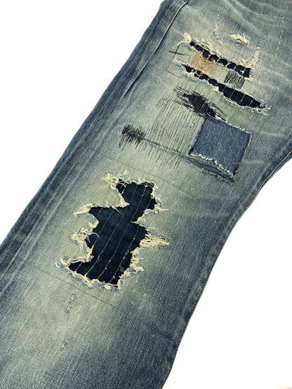 【中古品】【メンズ】 HYSTERIC GLAMOUR ヒステリックグラマー TP DISTRESSED STRAIGHT DENIM JEANS 02213AP06 ストレート デニム パンツ ジーンズ 151-260816-rt-27-tagh サイズ：W28 カラー：インディゴ 万代Net店