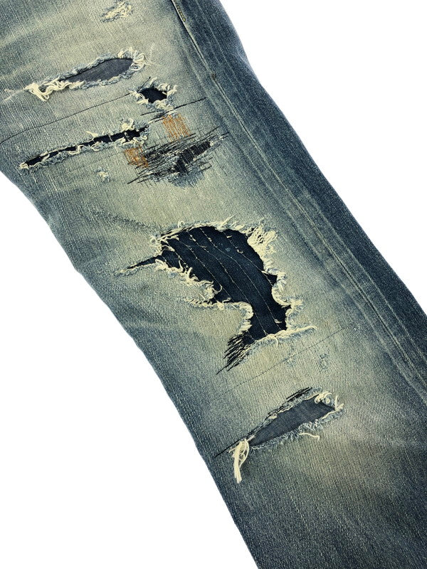 【中古品】【メンズ】 HYSTERIC GLAMOUR ヒステリックグラマー TP DISTRESSED STRAIGHT DENIM JEANS 02213AP06 ストレート デニム パンツ ジーンズ 151-260816-rt-27-tagh サイズ：W28 カラー：インディゴ 万代Net店