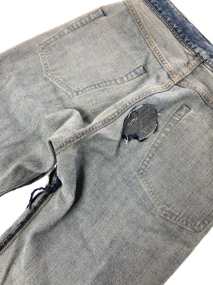 【中古品】【メンズ】 HYSTERIC GLAMOUR ヒステリックグラマー TP DISTRESSED STRAIGHT DENIM JEANS 02213AP06 ストレート デニム パンツ ジーンズ 151-260816-rt-27-tagh サイズ：W28 カラー：インディゴ 万代Net店