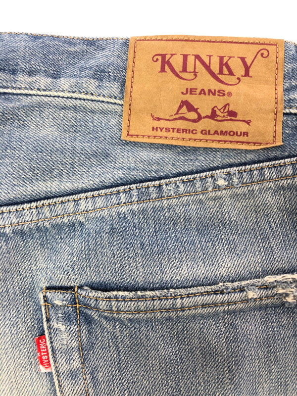 【中古品】【メンズ】 HYSTERIC GLAMOUR ヒステリックグラマー TP DISTRESSED STRAIGHT DENIM JEANS 02213AP06 ストレート デニム パンツ ジーンズ 151-260816-rt-27-tagh サイズ：W28 カラー：インディゴ 万代Net店