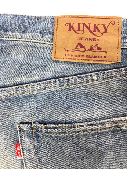 【中古品】【メンズ】 HYSTERIC GLAMOUR ヒステリックグラマー TP DISTRESSED STRAIGHT DENIM JEANS 02213AP06 ストレート デニム パンツ ジーンズ 151-260816-rt-27-tagh サイズ：W28 カラー：インディゴ 万代Net店