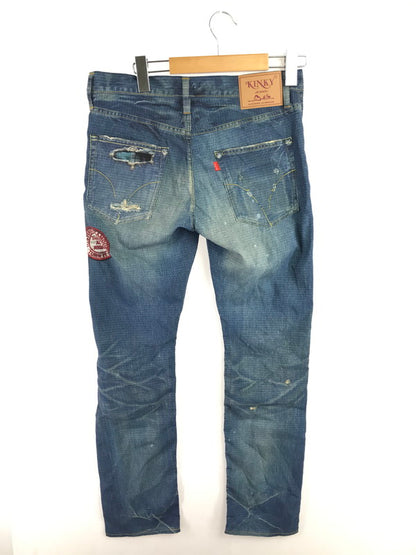 【中古美品】【メンズ】 HYSTERIC GLAMOUR ヒステリックグラマー GOD PATCH PANTS 02182AP21 ゴッド パッチ パンツ ボトムス 151-260814-rt-38-tagh サイズ：S カラー：ブルー 万代Net店