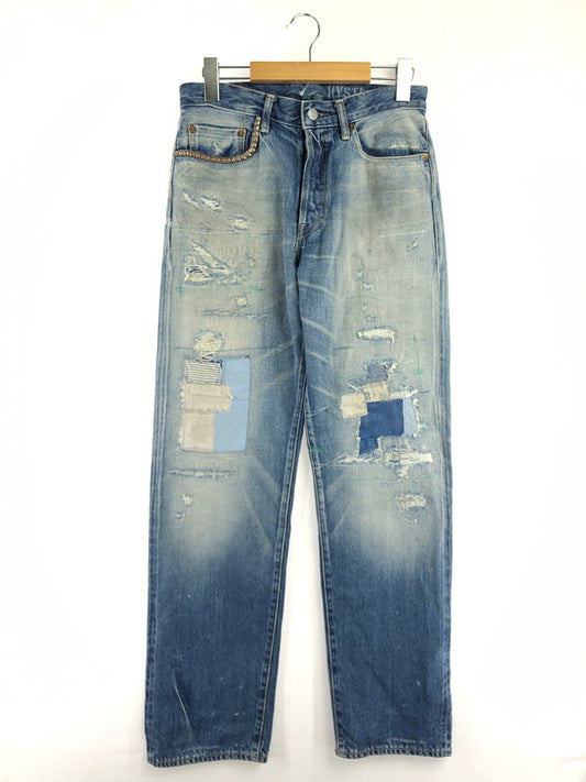 【中古品】【メンズ】 HYSTERIC GLAMOUR ヒステリックグラマー TVR 50'S XX DISTRESSED STRAIGHT JEANS 02233AP10 ストレート デニム パンツ 151-260816-rt-25-tagh サイズ：W28 カラー：インディゴ 万代Net店