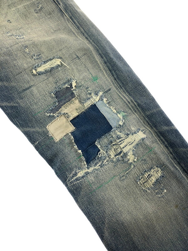 【中古品】【メンズ】 HYSTERIC GLAMOUR ヒステリックグラマー TVR 50'S XX DISTRESSED STRAIGHT JEANS 02233AP10 ストレート デニム パンツ 151-260816-rt-25-tagh サイズ：W28 カラー：インディゴ 万代Net店