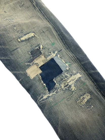 【中古品】【メンズ】 HYSTERIC GLAMOUR ヒステリックグラマー TVR 50'S XX DISTRESSED STRAIGHT JEANS 02233AP10 ストレート デニム パンツ 151-260816-rt-25-tagh サイズ：W28 カラー：インディゴ 万代Net店