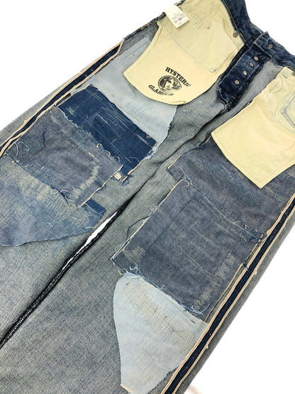 【中古品】【メンズ】 HYSTERIC GLAMOUR ヒステリックグラマー TVR 50'S XX DISTRESSED STRAIGHT JEANS 02233AP10 ストレート デニム パンツ 151-260816-rt-25-tagh サイズ：W28 カラー：インディゴ 万代Net店