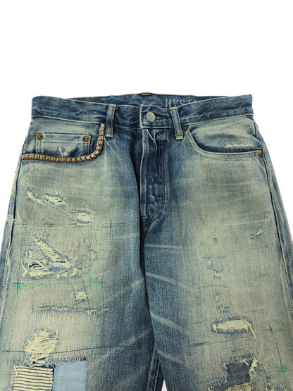 【中古品】【メンズ】 HYSTERIC GLAMOUR ヒステリックグラマー TVR 50'S XX DISTRESSED STRAIGHT JEANS 02233AP10 ストレート デニム パンツ 151-260816-rt-25-tagh サイズ：W28 カラー：インディゴ 万代Net店