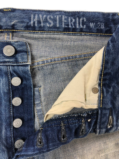 【中古品】【メンズ】 HYSTERIC GLAMOUR ヒステリックグラマー TVR 50'S XX DISTRESSED STRAIGHT JEANS 02233AP10 ストレート デニム パンツ 151-260816-rt-25-tagh サイズ：W28 カラー：インディゴ 万代Net店