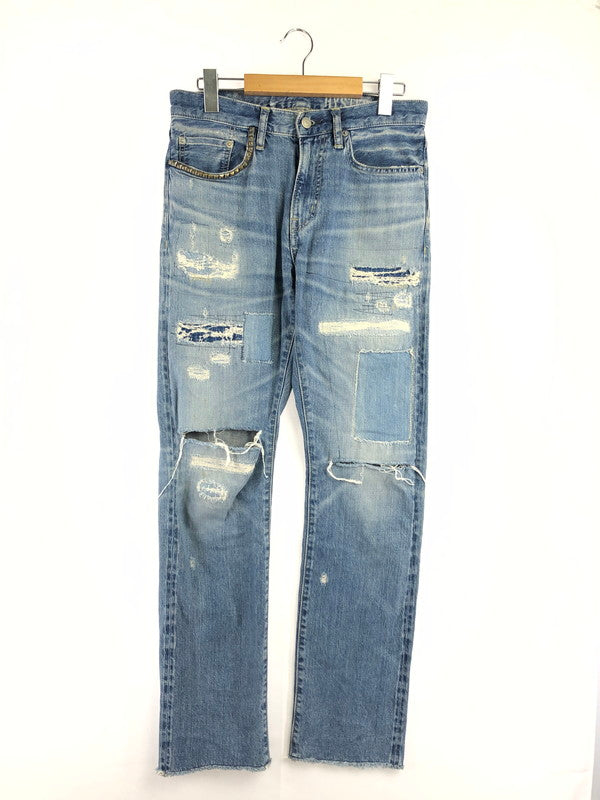 【中古品】【メンズ】 HYSTERIC GLAMOUR ヒステリックグラマー RR DISTRESSED SLIM STRAIGHT JEANS 02182AP11 ストレート デニム パンツ ジーンズ 151-260816-rt-26-tagh サイズ：W30 カラー：インディゴ 万代Net店