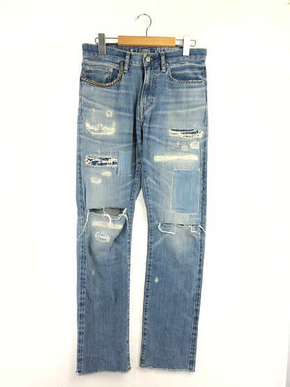 【中古品】【メンズ】 HYSTERIC GLAMOUR ヒステリックグラマー RR DISTRESSED SLIM STRAIGHT JEANS 02182AP11 ストレート デニム パンツ ジーンズ 151-260816-rt-26-tagh サイズ：W30 カラー：インディゴ 万代Net店