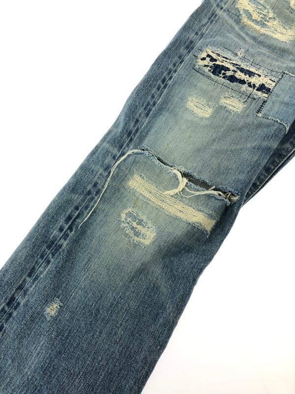 【中古品】【メンズ】 HYSTERIC GLAMOUR ヒステリックグラマー RR DISTRESSED SLIM STRAIGHT JEANS 02182AP11 ストレート デニム パンツ ジーンズ 151-260816-rt-26-tagh サイズ：W30 カラー：インディゴ 万代Net店