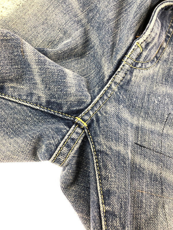 【中古品】【メンズ】 HYSTERIC GLAMOUR ヒステリックグラマー RR DISTRESSED SLIM STRAIGHT JEANS 02182AP11 ストレート デニム パンツ ジーンズ 151-260816-rt-26-tagh サイズ：W30 カラー：インディゴ 万代Net店