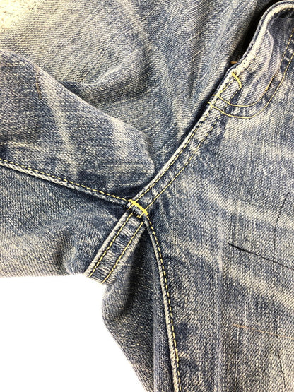 【中古品】【メンズ】 HYSTERIC GLAMOUR ヒステリックグラマー RR DISTRESSED SLIM STRAIGHT JEANS 02182AP11 ストレート デニム パンツ ジーンズ 151-260816-rt-26-tagh サイズ：W30 カラー：インディゴ 万代Net店