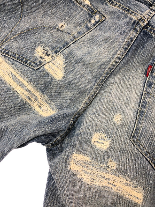 【中古品】【メンズ】 HYSTERIC GLAMOUR ヒステリックグラマー RR DISTRESSED SLIM STRAIGHT JEANS 02182AP11 ストレート デニム パンツ ジーンズ 151-260816-rt-26-tagh サイズ：W30 カラー：インディゴ 万代Net店