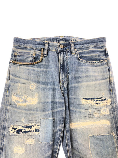 【中古品】【メンズ】 HYSTERIC GLAMOUR ヒステリックグラマー RR DISTRESSED SLIM STRAIGHT JEANS 02182AP11 ストレート デニム パンツ ジーンズ 151-260816-rt-26-tagh サイズ：W30 カラー：インディゴ 万代Net店
