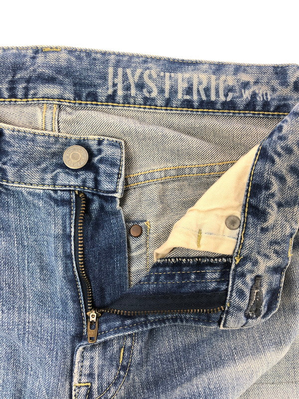 【中古品】【メンズ】 HYSTERIC GLAMOUR ヒステリックグラマー RR DISTRESSED SLIM STRAIGHT JEANS 02182AP11 ストレート デニム パンツ ジーンズ 151-260816-rt-26-tagh サイズ：W30 カラー：インディゴ 万代Net店