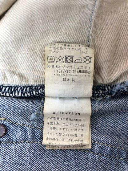 【中古品】【メンズ】 HYSTERIC GLAMOUR ヒステリックグラマー RR DISTRESSED SLIM STRAIGHT JEANS 02182AP11 ストレート デニム パンツ ジーンズ 151-260816-rt-26-tagh サイズ：W30 カラー：インディゴ 万代Net店