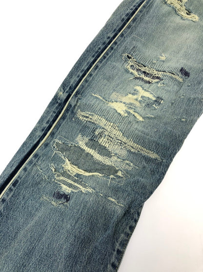 【中古品】【メンズ】 HYSTERIC GLAMOUR ヒステリックグラマー SOR DISTRESSED STRAIGHT DENIM JEANS 02172AP09 ストレート デニム パンツ 151-260816-rt-24-tagh サイズ：W29 L32 カラー：インディゴ 万代Net店