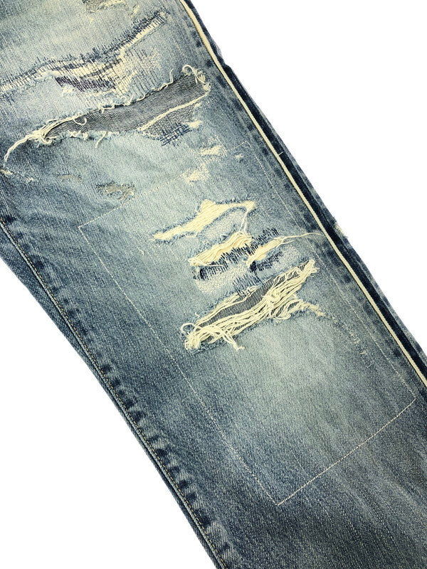 【中古品】【メンズ】 HYSTERIC GLAMOUR ヒステリックグラマー SOR DISTRESSED STRAIGHT DENIM JEANS 02172AP09 ストレート デニム パンツ 151-260816-rt-24-tagh サイズ：W29 L32 カラー：インディゴ 万代Net店
