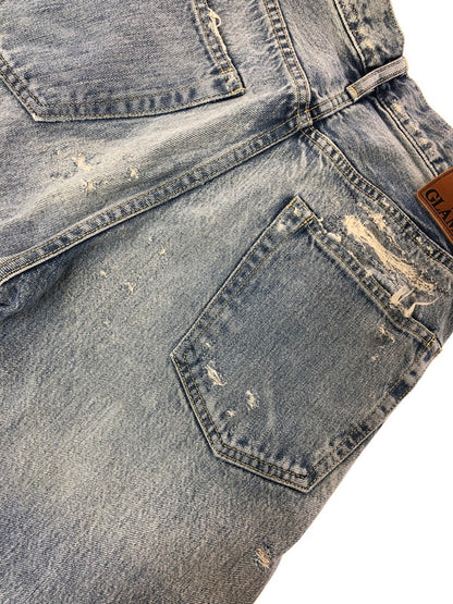 【中古品】【メンズ】 HYSTERIC GLAMOUR ヒステリックグラマー SOR DISTRESSED STRAIGHT DENIM JEANS 02172AP09 ストレート デニム パンツ 151-260816-rt-24-tagh サイズ：W29 L32 カラー：インディゴ 万代Net店