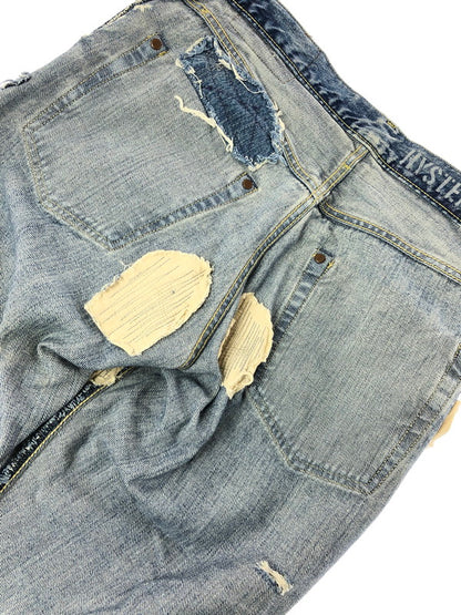 【中古品】【メンズ】 HYSTERIC GLAMOUR ヒステリックグラマー SOR DISTRESSED STRAIGHT DENIM JEANS 02172AP09 ストレート デニム パンツ 151-260816-rt-24-tagh サイズ：W29 L32 カラー：インディゴ 万代Net店