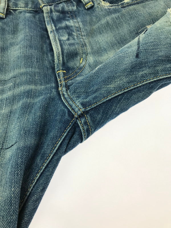 【中古品】【メンズ】 HYSTERIC GLAMOUR ヒステリックグラマー 60's REMAKE PROCESSED SLIM STRAIGHT DENIM 0263AP14 151-260814-rt-40-tagh サイズ：W30 L32 カラー：インディゴ 万代Net店