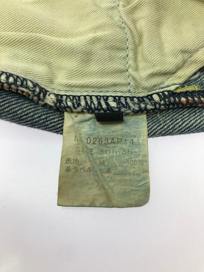 【中古品】【メンズ】 HYSTERIC GLAMOUR ヒステリックグラマー 60's REMAKE PROCESSED SLIM STRAIGHT DENIM 0263AP14 151-260814-rt-40-tagh サイズ：W30 L32 カラー：インディゴ 万代Net店