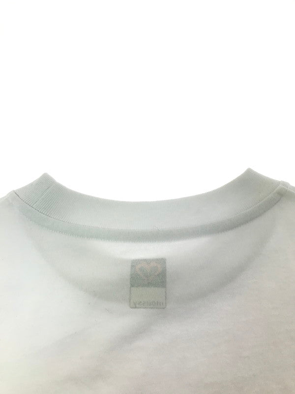 【中古品】【レディース】 THE BLACK EYE PATCH ブラック アイ パッチ × MOUSSY マウジー LOGO LINE STONE T-SHIRT 010ISF01-8741 Tシャツ トップス 168-260814-rt-32-tagh サイズ：フリー カラー：ホワイト 万代Net店