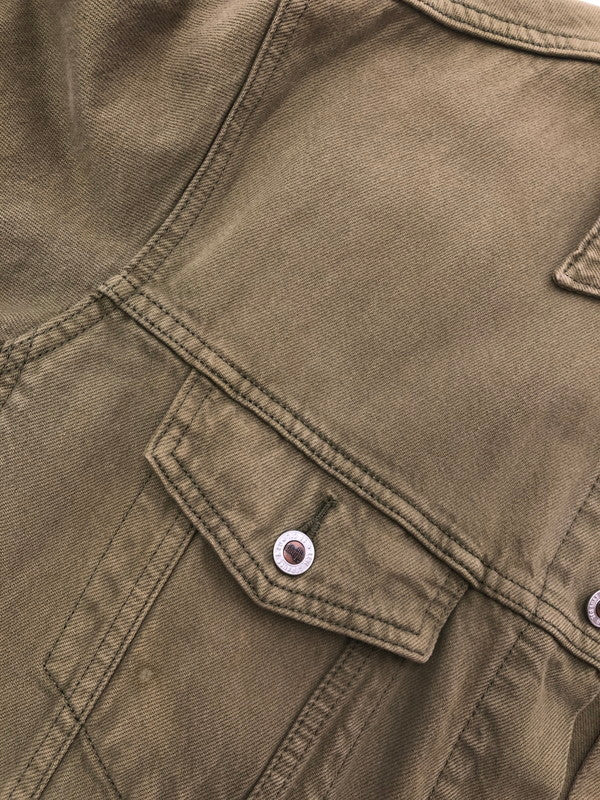 【中古品】【メンズ】 LEVI'S リーバイス SILVER TAB シルバー タブ TRUCKER JACKET KHAKI A3179-0001 トラッカー ジャケット ライトアウター 146-260815-rt-07-tagh サイズ：M カラー：カーキ 万代Net店