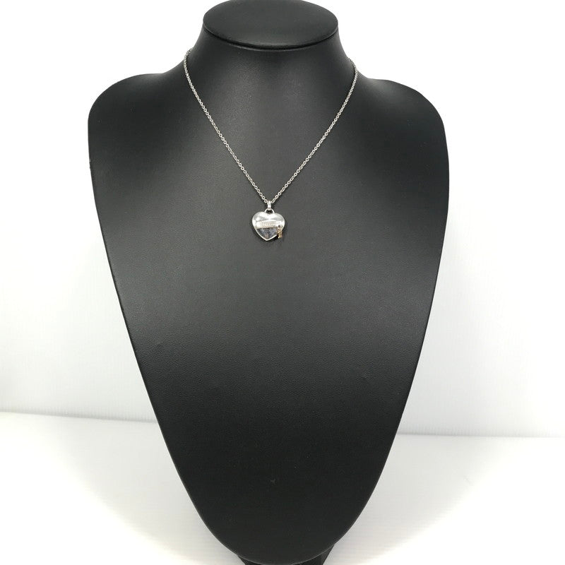 【中古品】【メンズ】 CELINE セリーヌ SV925 K10 HEART&MACADAM PENDANT NECKLACE ハート＆マカダム ペンダント ネックレス シルバー アクセサリー 182-260819-su-02-tagh カラー：シルバー 万代Net店