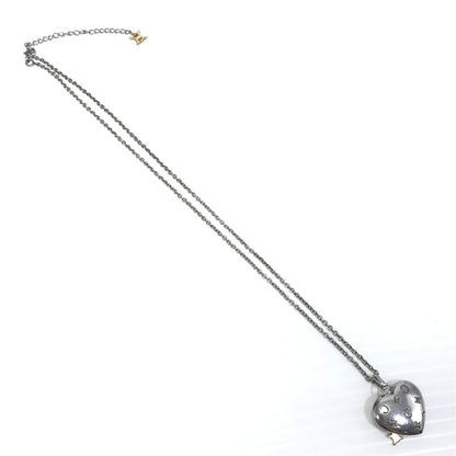 【中古品】【メンズ】 CELINE セリーヌ SV925 K10 HEART&MACADAM PENDANT NECKLACE ハート＆マカダム ペンダント ネックレス シルバー アクセサリー 182-260819-su-02-tagh カラー：シルバー 万代Net店