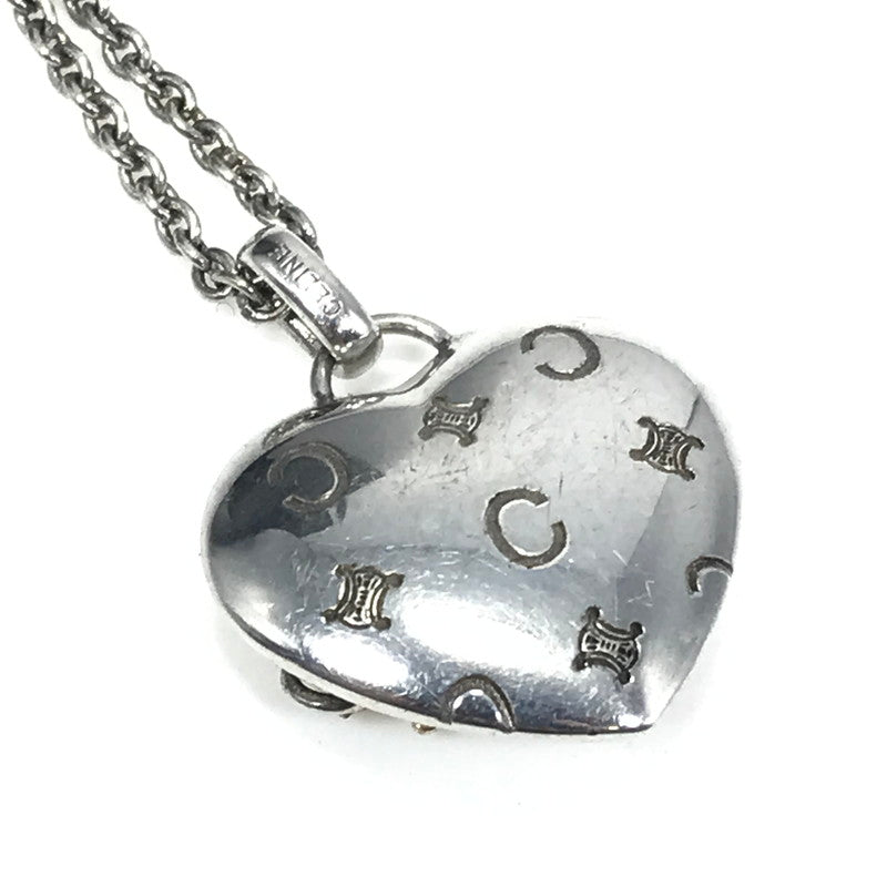 【中古品】【メンズ】 CELINE セリーヌ SV925 K10 HEART&MACADAM PENDANT NECKLACE ハート＆マカダム ペンダント ネックレス シルバー アクセサリー 182-260819-su-02-tagh カラー：シルバー 万代Net店