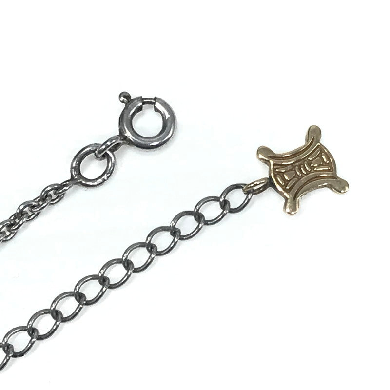 【中古品】【メンズ】 CELINE セリーヌ SV925 K10 HEART&MACADAM PENDANT NECKLACE ハート＆マカダム ペンダント ネックレス シルバー アクセサリー 182-260819-su-02-tagh カラー：シルバー 万代Net店