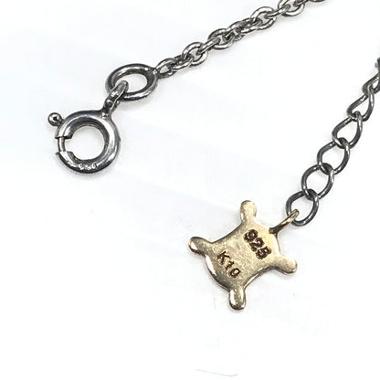 【中古品】【メンズ】 CELINE セリーヌ SV925 K10 HEART&MACADAM PENDANT NECKLACE ハート＆マカダム ペンダント ネックレス シルバー アクセサリー 182-260819-su-02-tagh カラー：シルバー 万代Net店